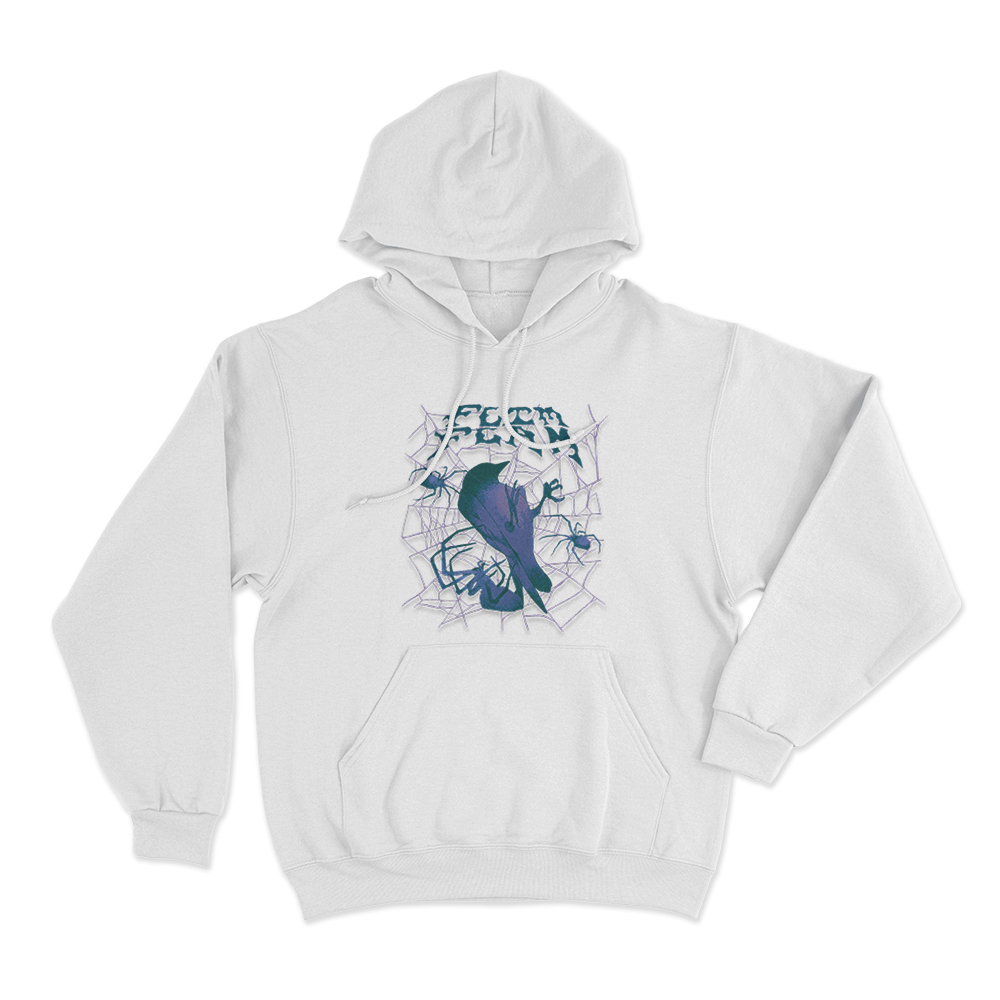 Bird Web Unisex Hoodie White Bird Web Unisex Hoodie White