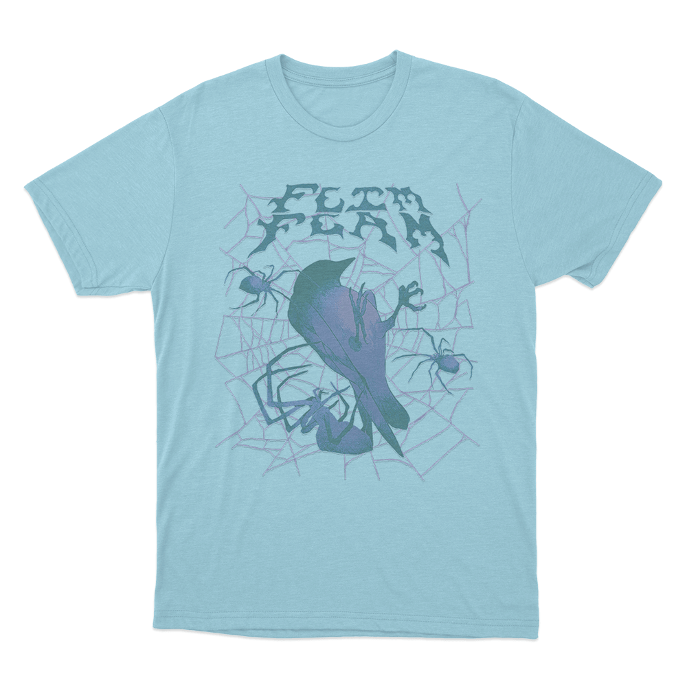Bird Web Unisex T Shirt Sky Blue Bird Web Unisex T Shirt Sky Blue