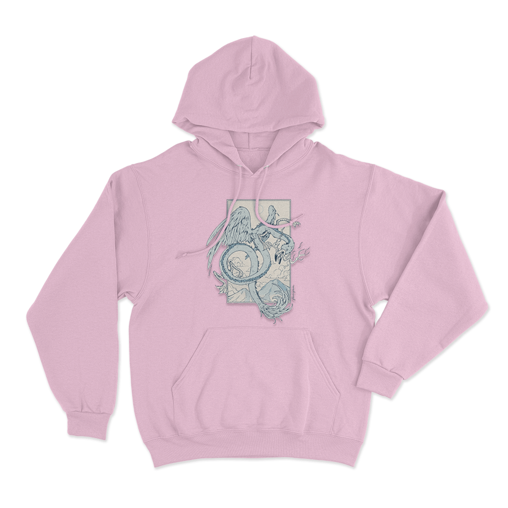 Flamingo Dragon Unisex Hoodie Pink Flamingo Dragon Unisex Hoodie Pink