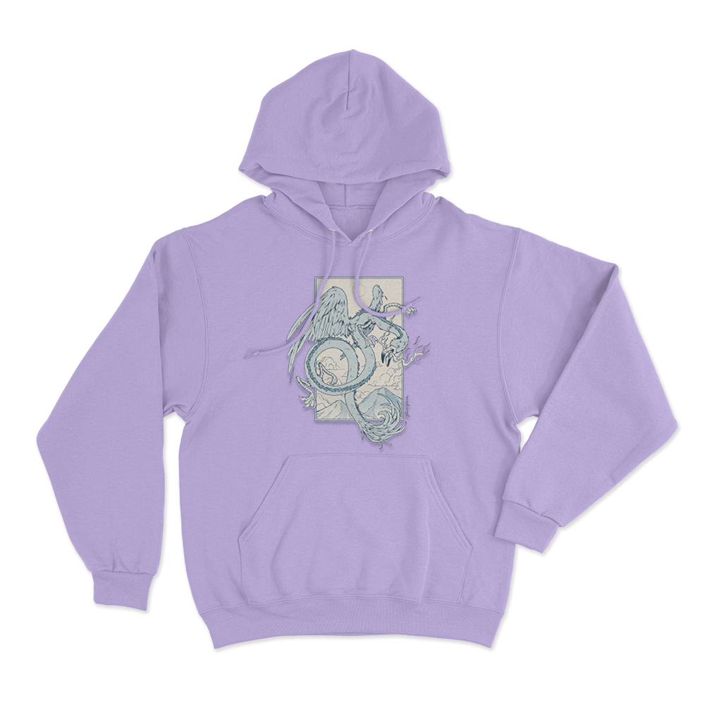 Flamingo Dragon Unisex Hoodie Purple Flamingo Dragon Unisex Hoodie Purple