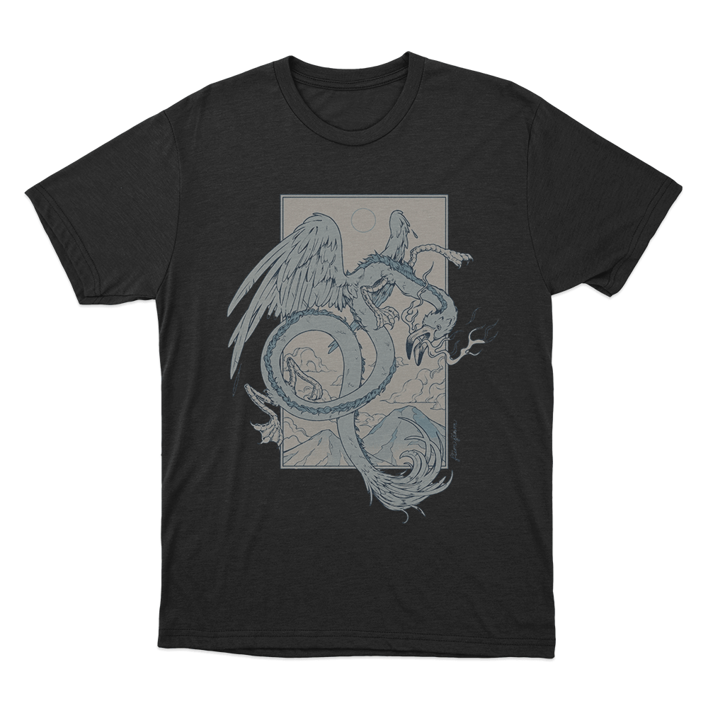 Flamingo Dragon Unisex T Shirt Black Flamingo Dragon Unisex T Shirt Black