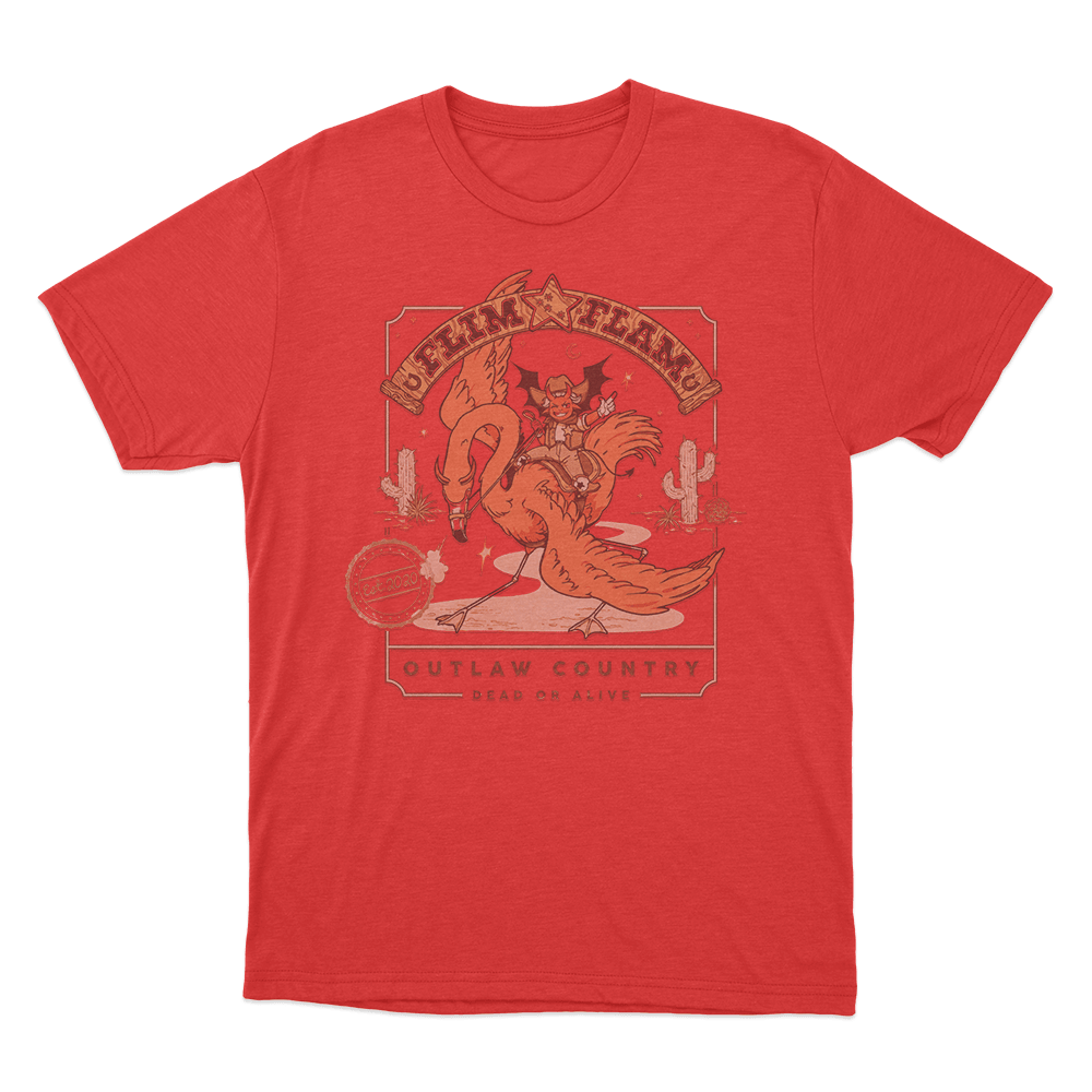 Outlaw Country Unisex T Shirt Red Outlaw Country Unisex T Shirt Red