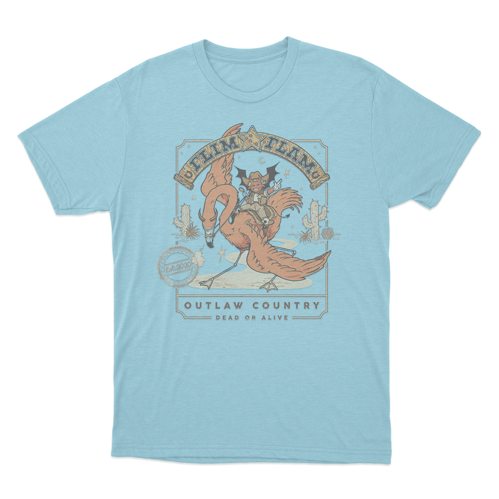 Outlaw Country Unisex T Shirt Sky Blue Outlaw Country Unisex T Shirt Sky Blue