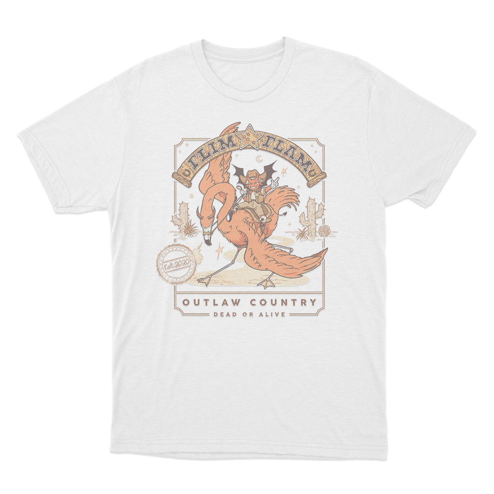 Outlaw Country Unisex T Shirt White Outlaw Country Unisex T Shirt White
